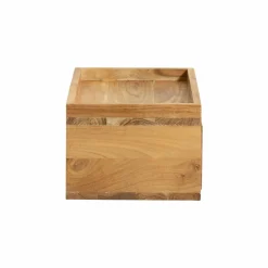 Made in Meubles Table de chevet murale carrée en bois d'acacia Orane