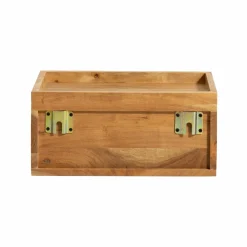 Made in Meubles Table de chevet murale carrée en bois d'acacia Orane