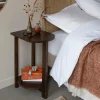 Made in Meubles Table de chevet ovale en bois de manguier Sharon