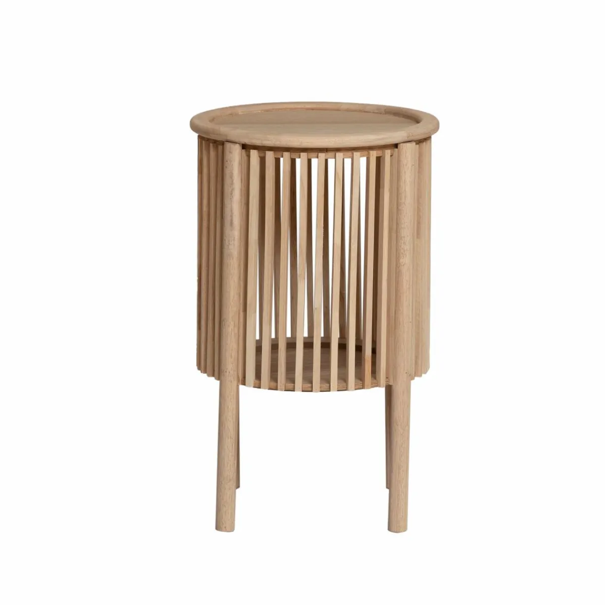Made in Meubles Table de chevet ronde en bois de pin Vénus
