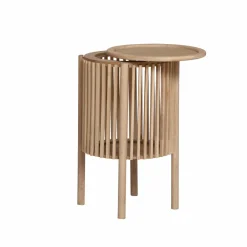 Made in Meubles Table de chevet ronde en bois de pin Vénus