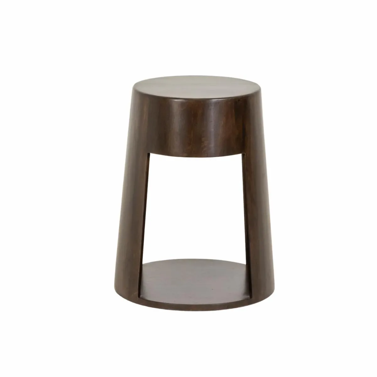Made in Meubles Table de chevet ronde en bois de manguier Isao