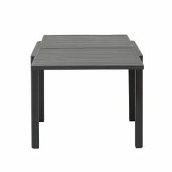 Made in Meubles Table de jardin carrée en aluminium gris Kaïa