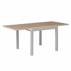 Made in Meubles Table de jardin carrée en aluminium blanc Ayden