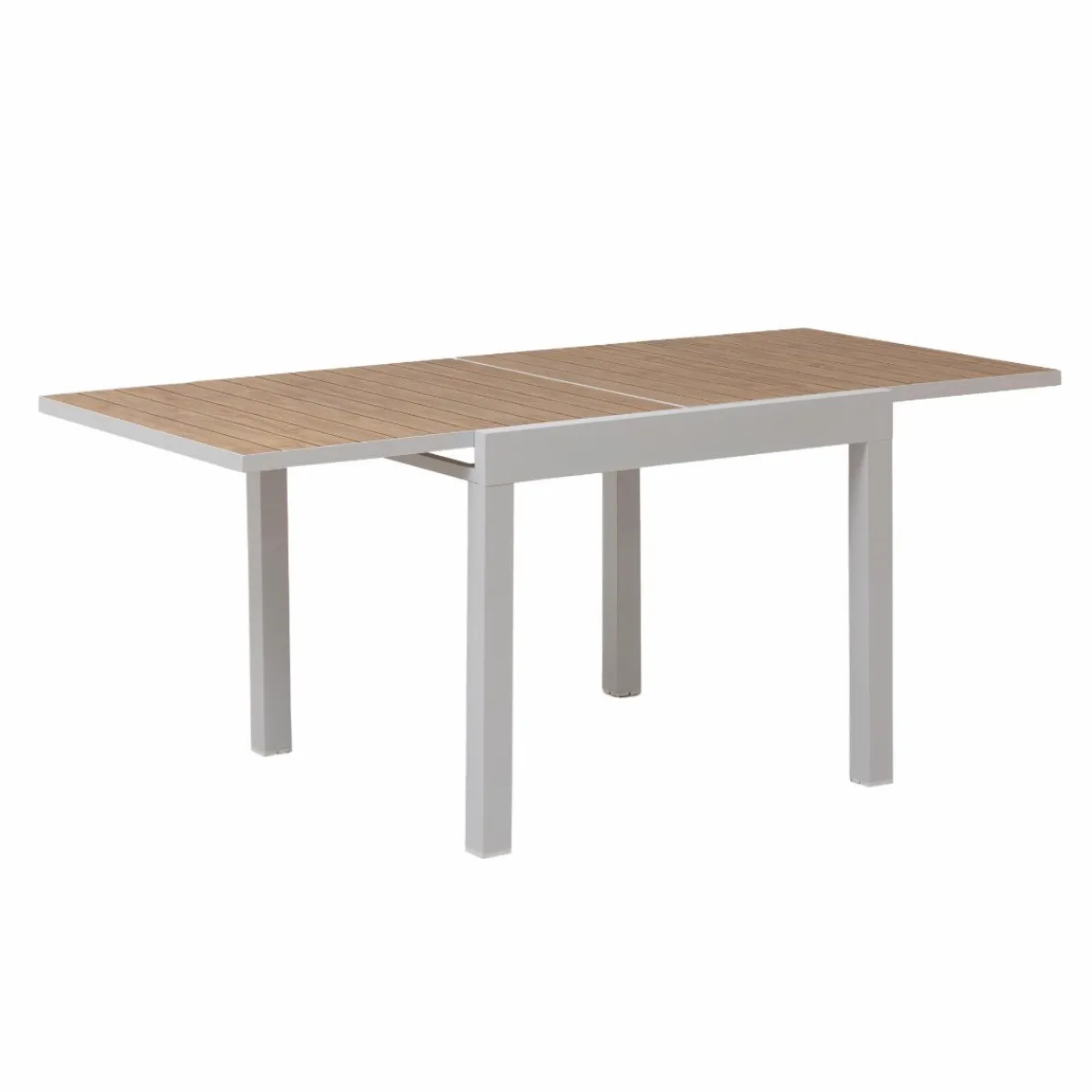 Made in Meubles Table de jardin carrée en aluminium blanc Ayden