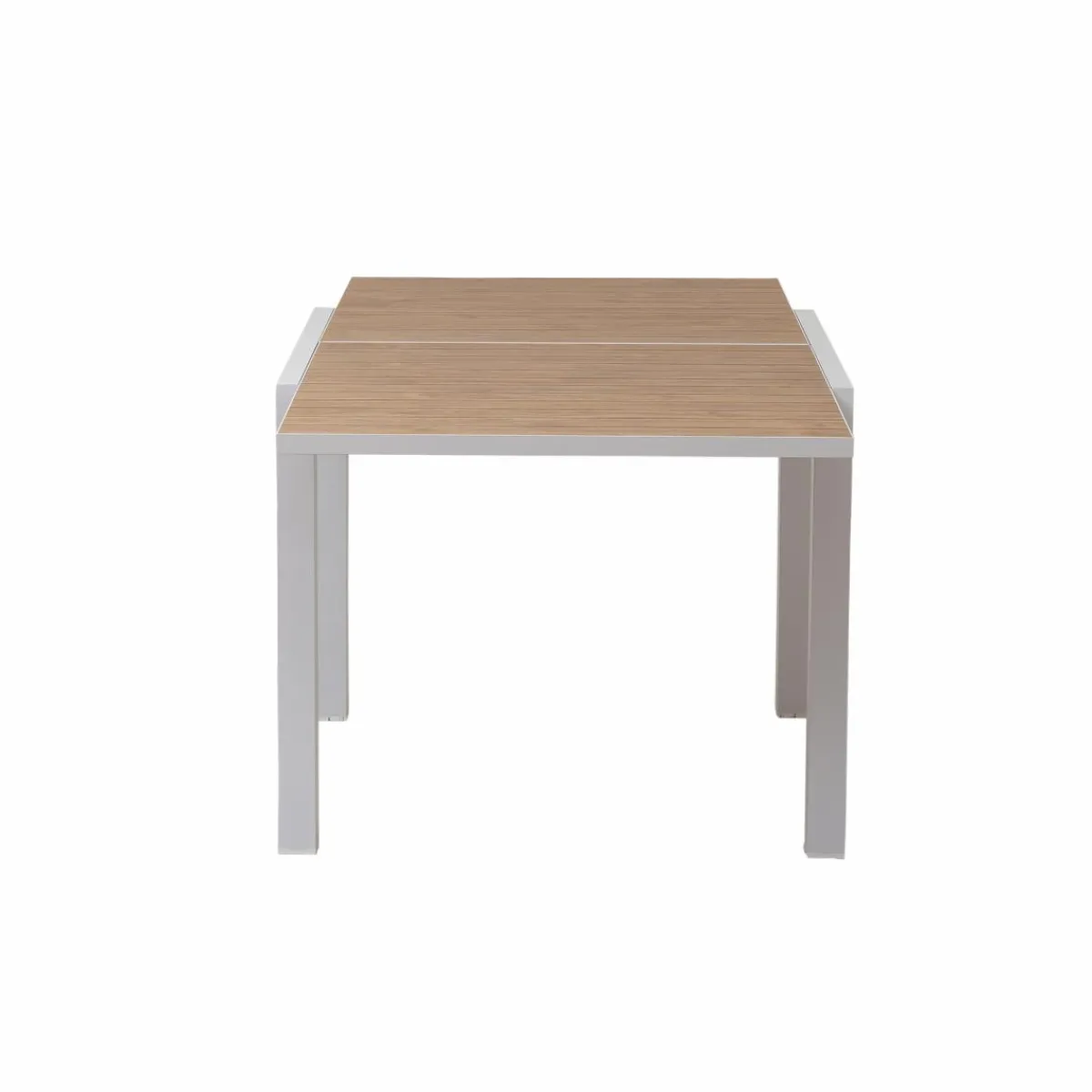 Made in Meubles Table de jardin carrée en aluminium blanc Ayden