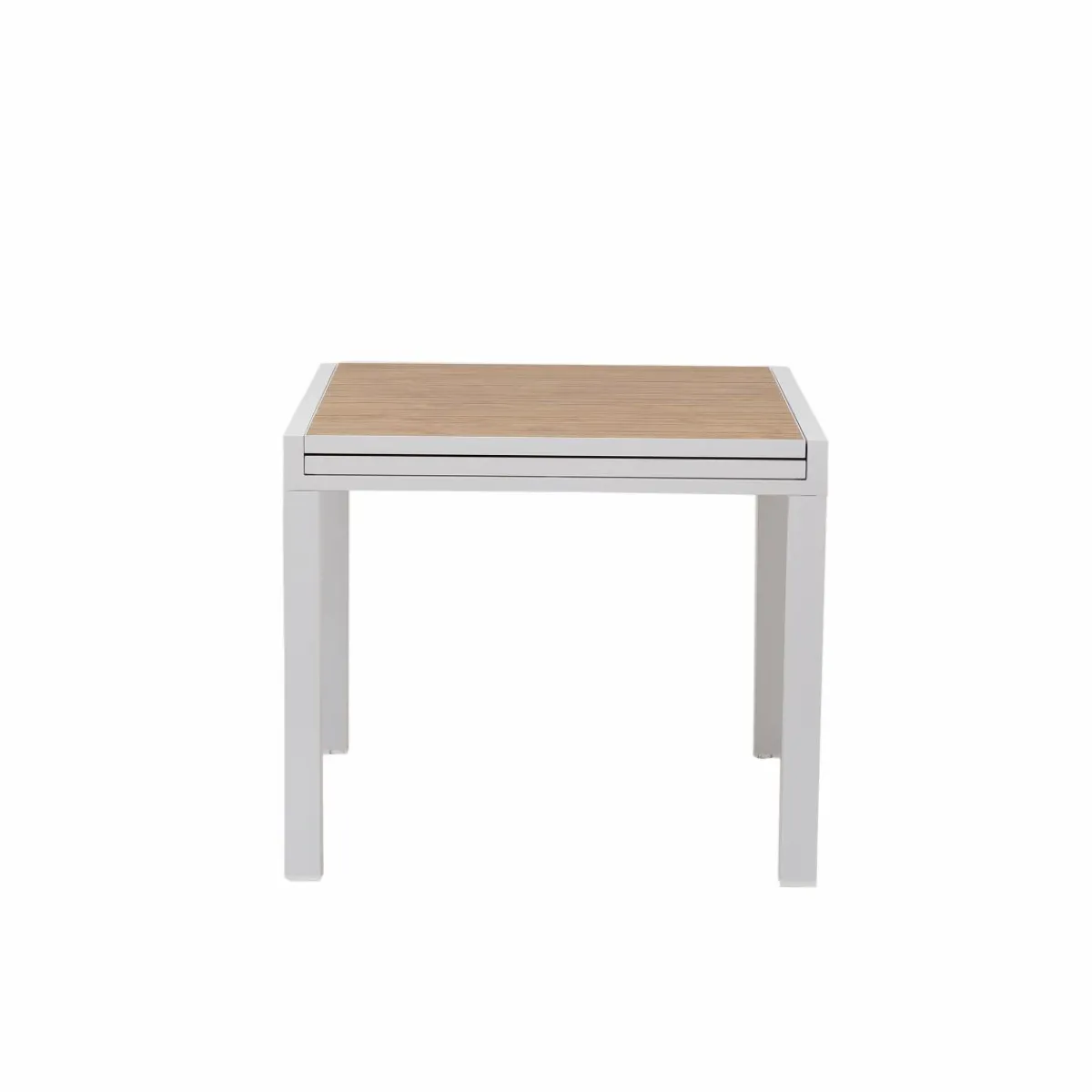Made in Meubles Table de jardin carrée en aluminium blanc Ayden