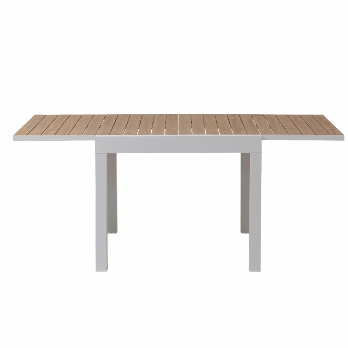 Made in Meubles Table de jardin carrée en aluminium blanc Ayden