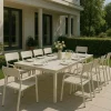 Made in Meubles Table de jardin en aluminium taupe Kaïa