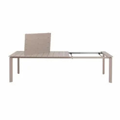 Made in Meubles Table de jardin en aluminium taupe Kaïa