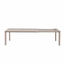 Made in Meubles Table de jardin en aluminium taupe Kaïa