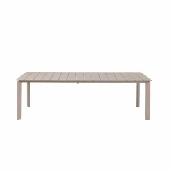 Made in Meubles Table de jardin en aluminium taupe Kaïa