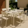 Made in Meubles Table de jardin en aluminium taupe 8 places Kaïa