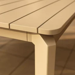Made in Meubles Table de jardin en aluminium taupe 8 places Kaïa