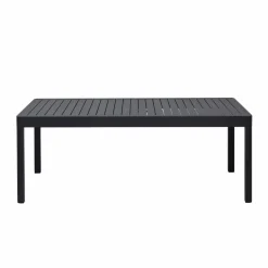 Made in Meubles Table de jardin en aluminium rectangulaire gris Kaïa