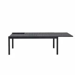 Made in Meubles Table de jardin en aluminium rectangulaire gris Kaïa