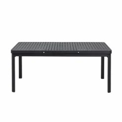 Made in Meubles Table de jardin en aluminium gris foncé Kaïa