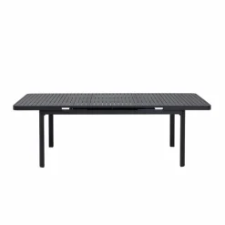 Made in Meubles Table de jardin en aluminium gris foncé Kaïa