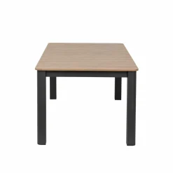Made in Meubles Table de jardin en aluminium gris et effet bois Ayden