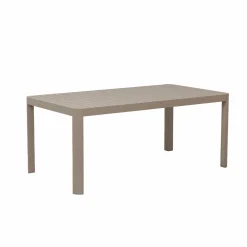 Made in Meubles Table de jardin rectangulaire en aluminium taupe Kaïa