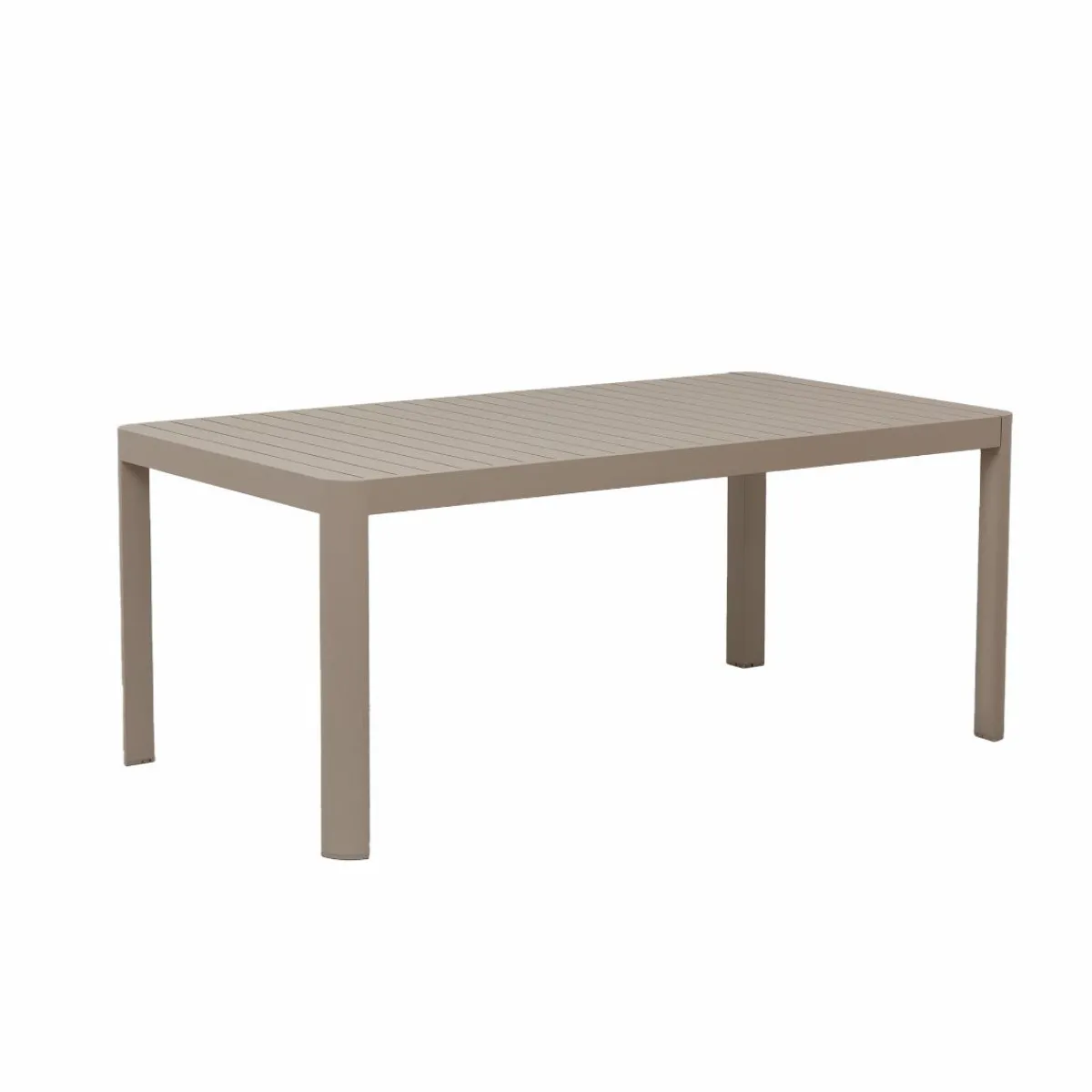 Made in Meubles Table de jardin rectangulaire en aluminium taupe Kaïa
