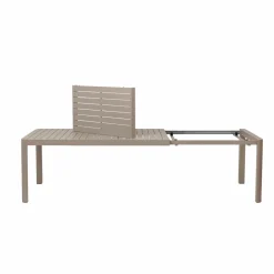 Made in Meubles Table de jardin rectangulaire en aluminium taupe Kaïa