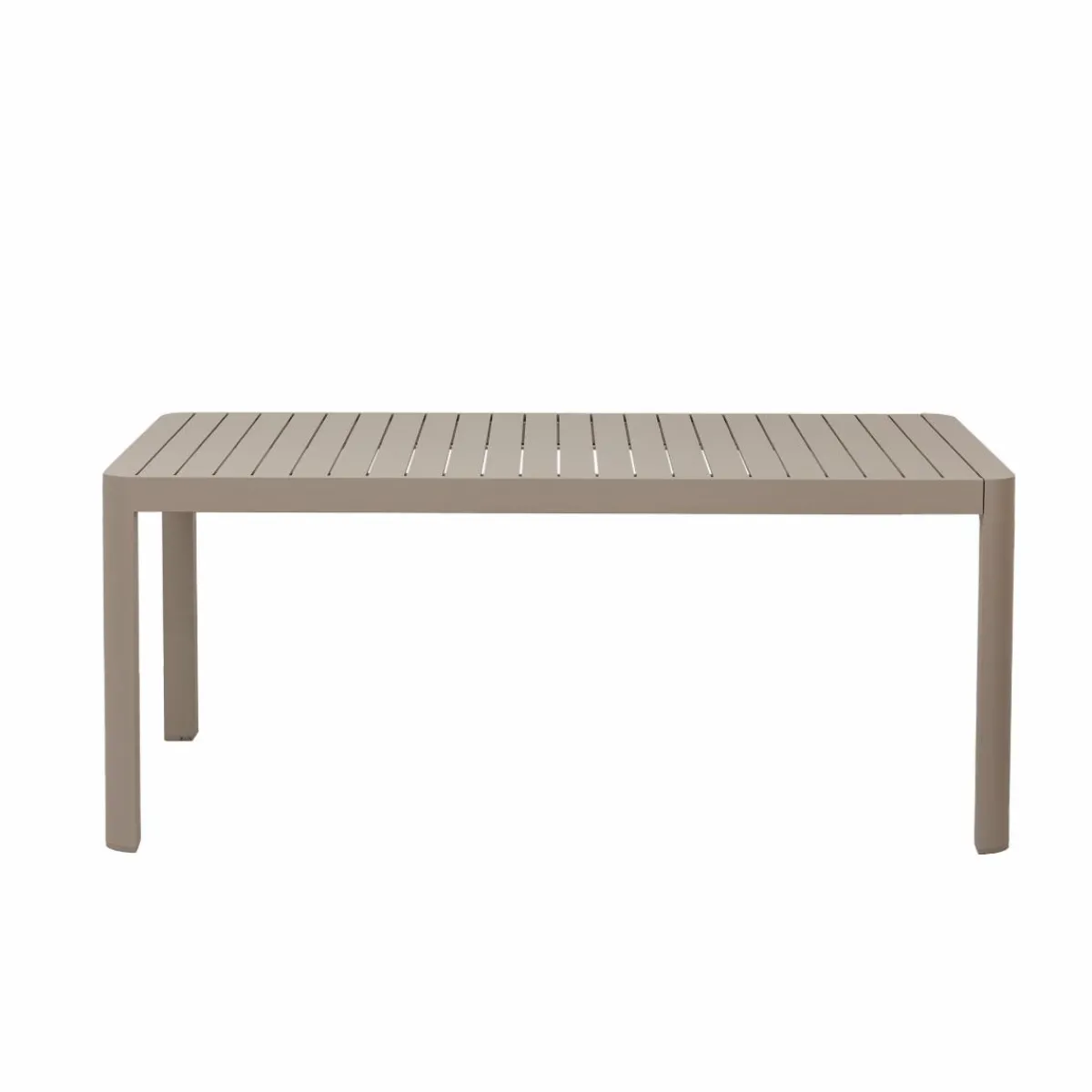 Made in Meubles Table de jardin rectangulaire en aluminium taupe Kaïa