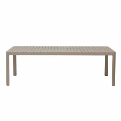 Made in Meubles Table de jardin rectangulaire en aluminium taupe Kaïa