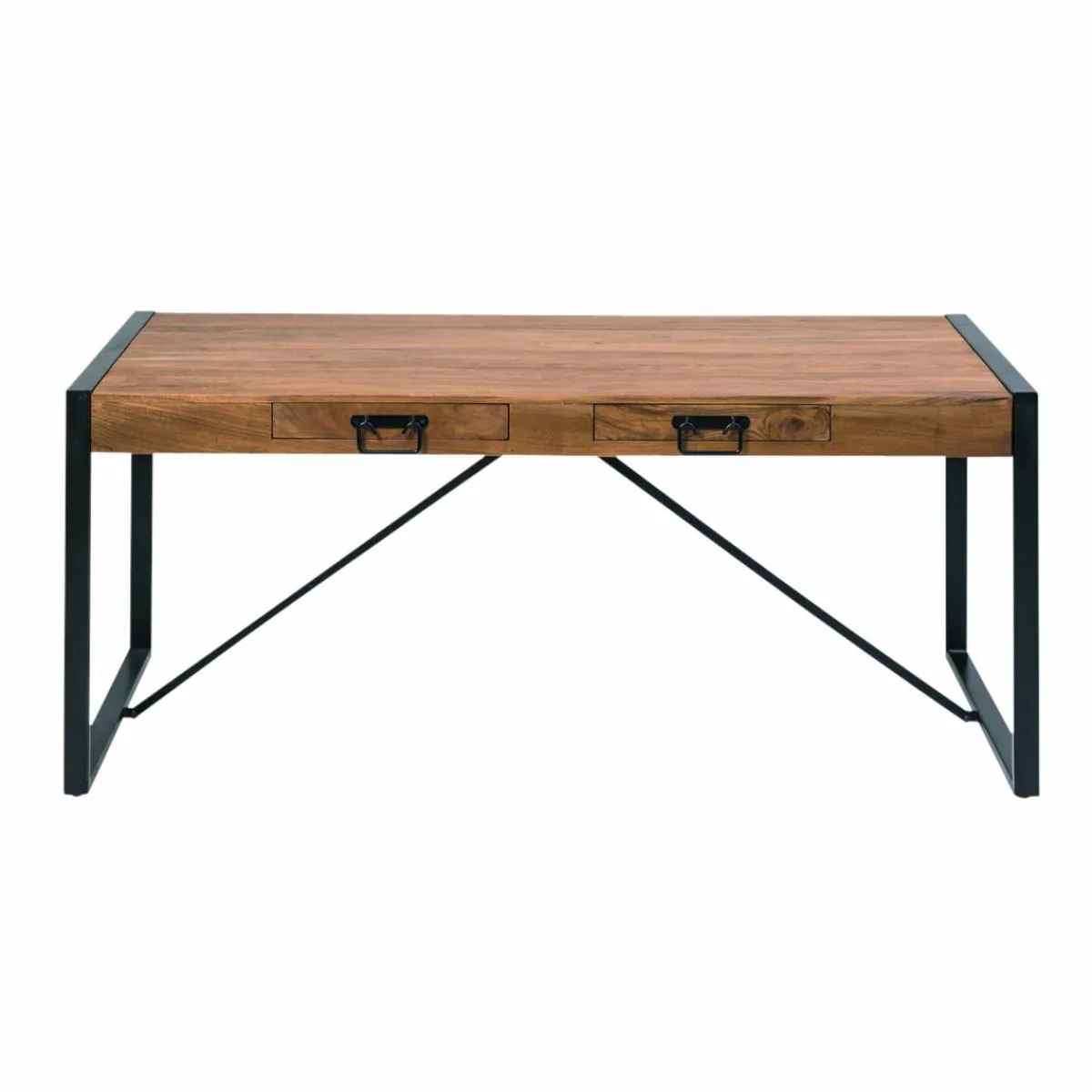 Made in Meubles Table à manger avec allonges en bois d'acacia Havana