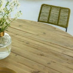Made in Meubles Table à manger avec allonges en bois recyclé Garance