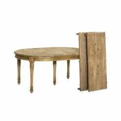 Made in Meubles Table à manger avec allonges en bois recyclé Garance