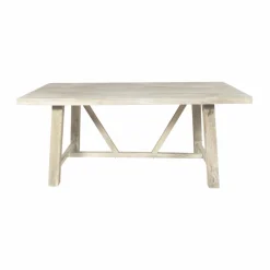 Made in Meubles Table à manger avec allonges en bois de manguier blanchi Terra