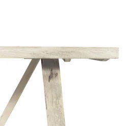 Made in Meubles Table à manger avec allonges en bois de manguier blanchi Terra