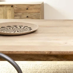 Made in Meubles Table à manger avec allonges en bois de manguier Pia