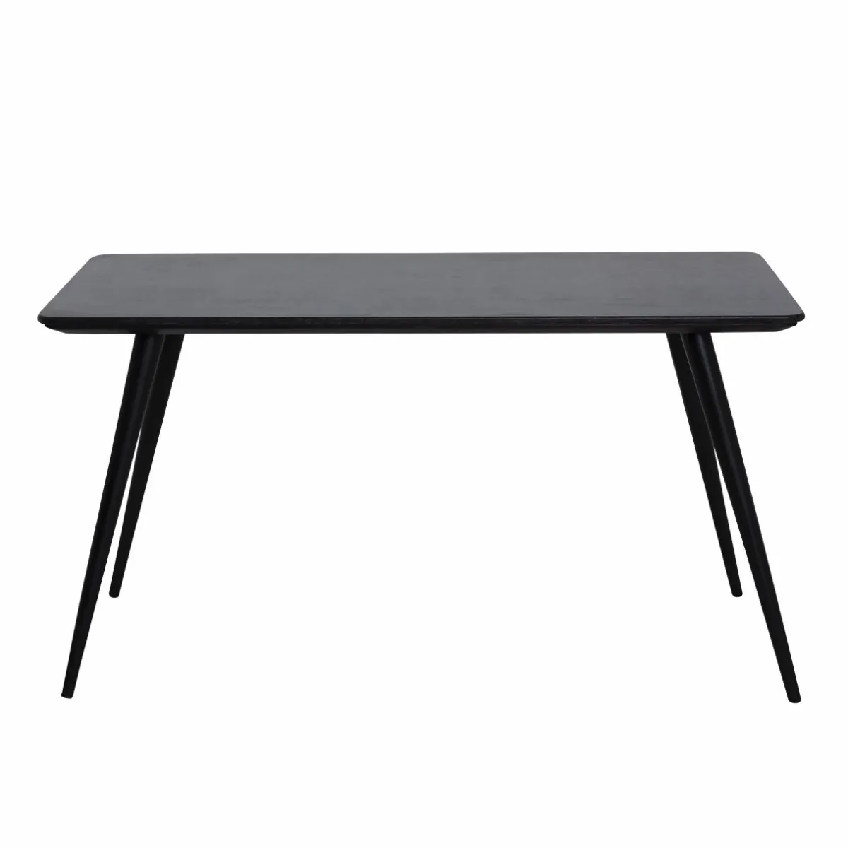Made in Meubles Table à manger avec plateau en granite noir Antonella