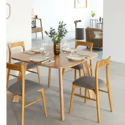 Made in Meubles Table à manger en bois acacia Flora