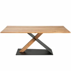 Made in Meubles Table à manger en bois d'acacia et métal Coco