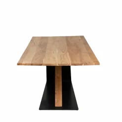 Made in Meubles Table à manger en bois d'acacia et métal Coco