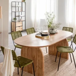 Made in Meubles Table à manger en bois d'acacia Paulo