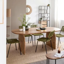 Made in Meubles Table à manger en bois d'acacia Paulo