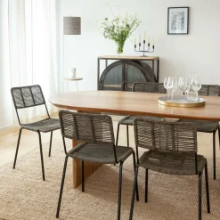 Made in Meubles Table à manger en bois d'acacia Paulo