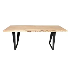 Made in Meubles Table à manger en bois d'acacia 200 cm Tree