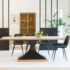 Made in Meubles Table à manger en bois d'acacia Montréal