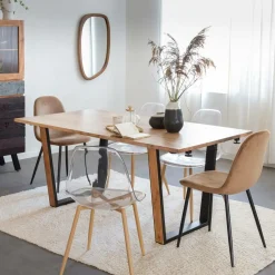 Made in Meubles Table à manger en bois d'acacia Léandre