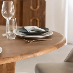 Made in Meubles Table à manger en bois d'acacia Azure