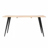 Made in Meubles Table à manger en bois d'acacia pieds compas Tree