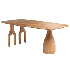 Made in Meubles Table à manger en bois d'Acacia Anaé
