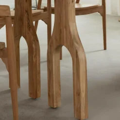 Made in Meubles Table à manger en bois d'Acacia Anaé