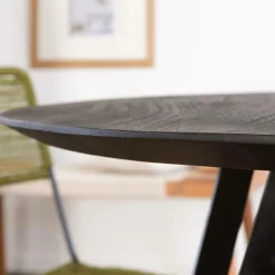 Made in Meubles Table à manger en bois de manguier et métal Rosie