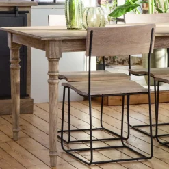 Made in Meubles Table à manger en bois de manguier Louis